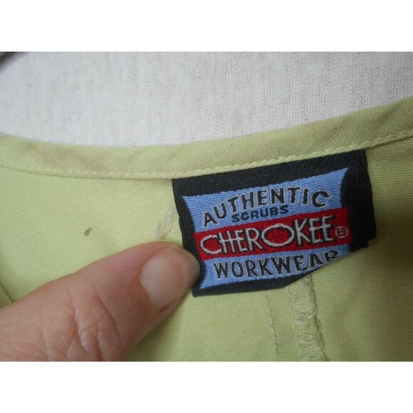 Cherokee light Green Scrub Top Medical Uniform - Picture 4 of 4